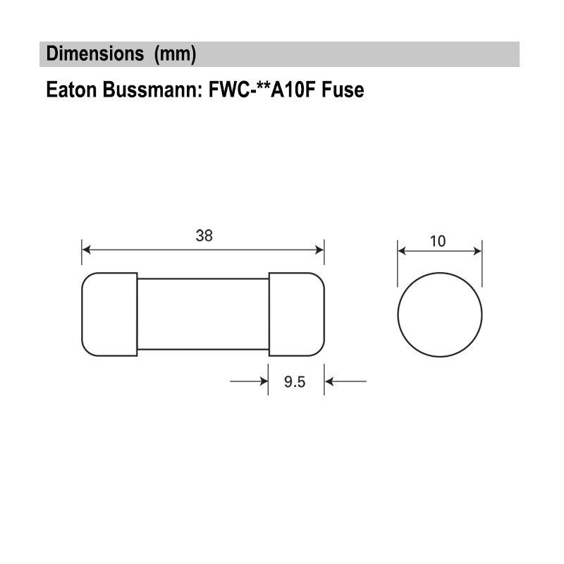 FWC-32A10F - Bussmann - Cylindrical Semiconductor Protection Fuses