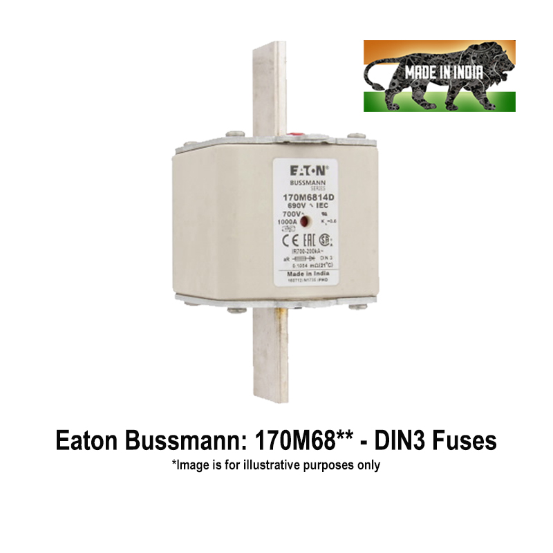 170M6814D Eaton Bussmann DIN3 Semiconductor Protection Fuses