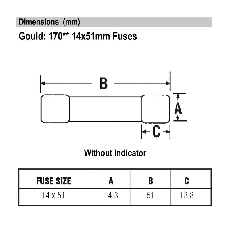 17023 6A Gould Industrial Cylindrical Fuses