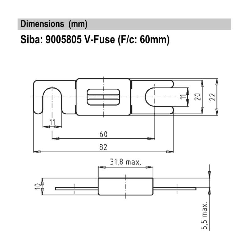 9005805.125A Siba VFuses